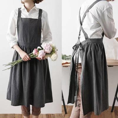 New Nordic Linen Aprons Cotton Korean Style Florist Apron Kitchen Apron
