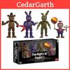 Adorable 4pcs Fnaf Pizza Simulator Action Figures Ideal For Cake Toppers And Ornaments