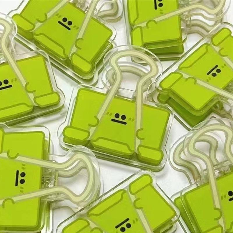 Cartoon Big Eye Acrylic Paper Clip Acrylic Paper Clamp for Food Bag Photo File Receipt Drawing Board Kitchen Office Use