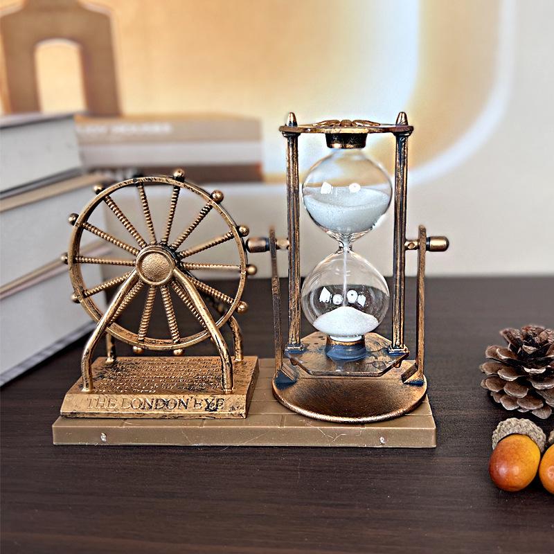 

Creative Retro Ferris Wheel Quicksand Hourglass Ornament for Students - Home Decoration Handicraft Color Box Packaging