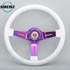 NEW JDM 14inch ABS Steering Wheel Neo Chrome Spoke Black White Pink Racing Sports Steering Wheel