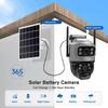4G/WIFI Solar Security Camera, HD Dual-Lens PIR Motion Detection, Waterproof Night Vision Surveillance