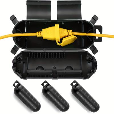 Cache de protection de sécurité pour connexion de prise de rallonge, résistant à l'eau intérieur extérieur, guirlande lumineuse de Noël pour les fêtes, outils, ventilateur