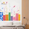 Naklejka ścienna do pokoju dziecięcego kolorowy nadruk ołówkiem samoprzylepna antypoślizgowa świetna lepkość wymienna naklejka ścienna do sypialni dla dzieci przedszkole