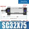 SC63 High Thrust Small Pneumatic Cylinder, Model SC40/50/80/100*125X150X200X500-S