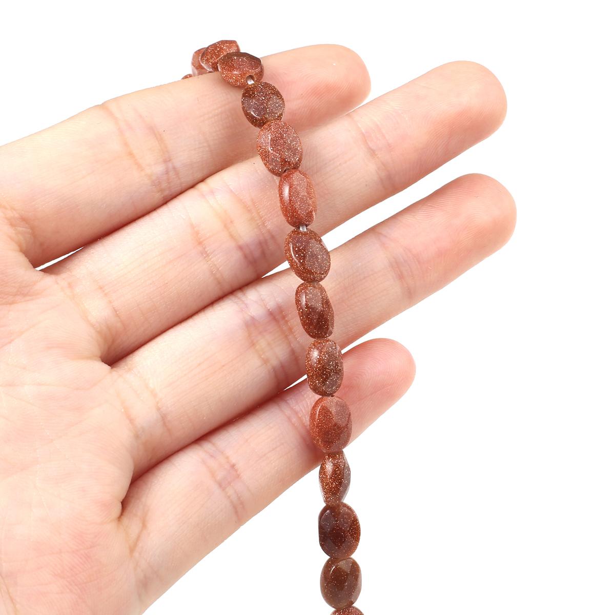 

Бусины из натурального камня опал/розовый кварц овальные граненые бусины для изготовления ювелирных изделий DIY ожерелье браслет серьги аксессуар Gold Sand/8x6x4mm