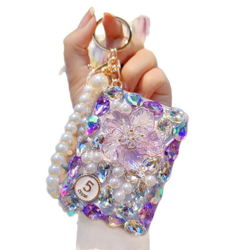 Glass Makeup Mirror Keychain Gift For Couples And Friends Ideal For Birthdays And Travel