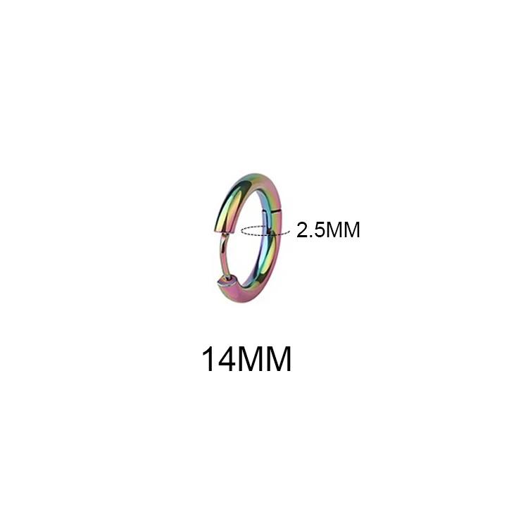 LATS 2024 New Simple Stainless Steel Small Hoop Earrings for Women Men 8mm To 20mm Round Cartilage Ear Piercing Fashion Zircon