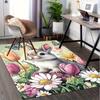 Office Carpet-Spring Bunny and Flowers Design for Sofa Protection Under Chairsa310