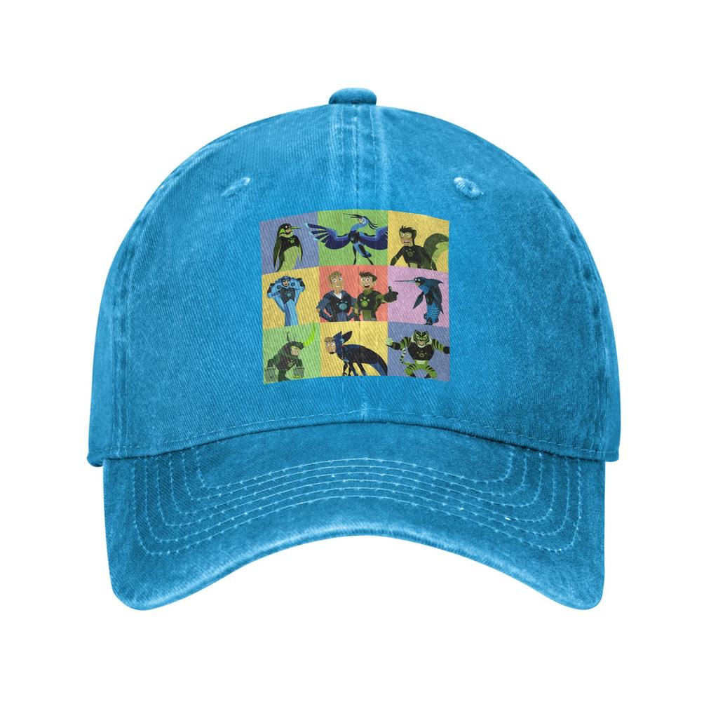 Wild Kratts Creature Powers Denim Fabric Cap Casual Baseball Caps Adjustable Hat Summer Unisex Baseball Hats