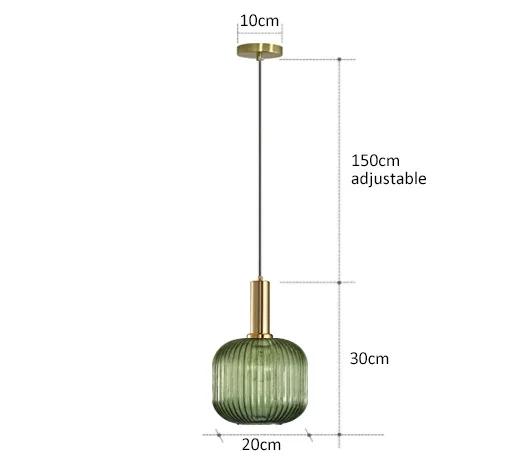 Nordic Restaurant Colorfull Glass Pendant Lights Creative Living Room Lamp Simple Bedside Lamp LED E27 Hanging Loft Lighting