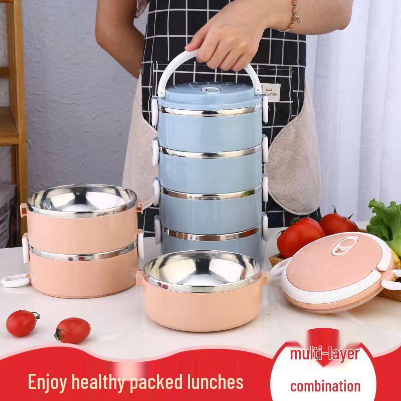 Doppelschichtige isolierte Edelstahl-Bento-Lunchbox für Studenten und Büroangestellte