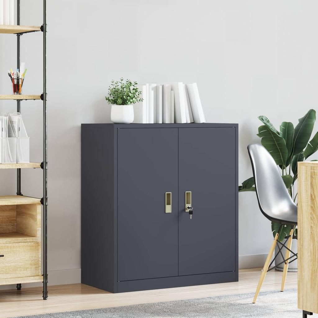 Storage Cabinet Anthracite Grey 80 x 40 x 90 cm Steel