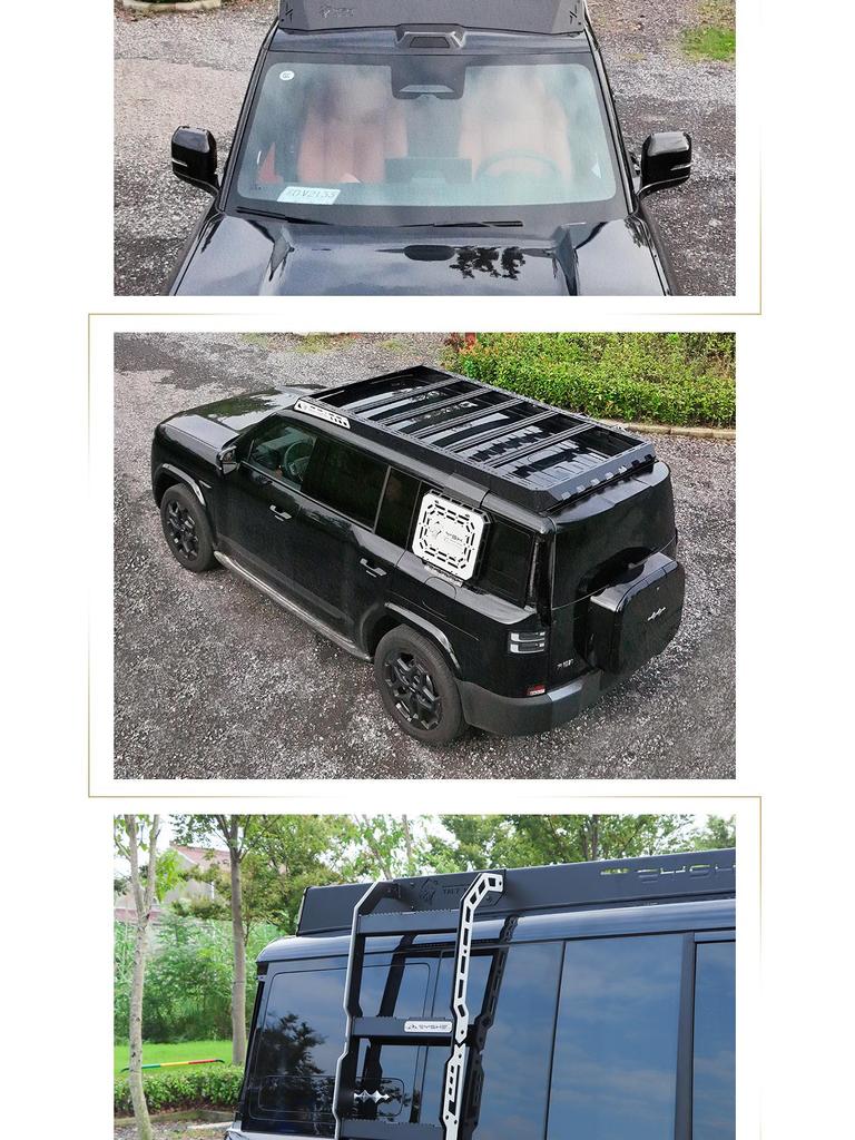 Formula Leopard Titanium 7 Black Panther Roof Rack Side Ladder & Armor Expansion Platform