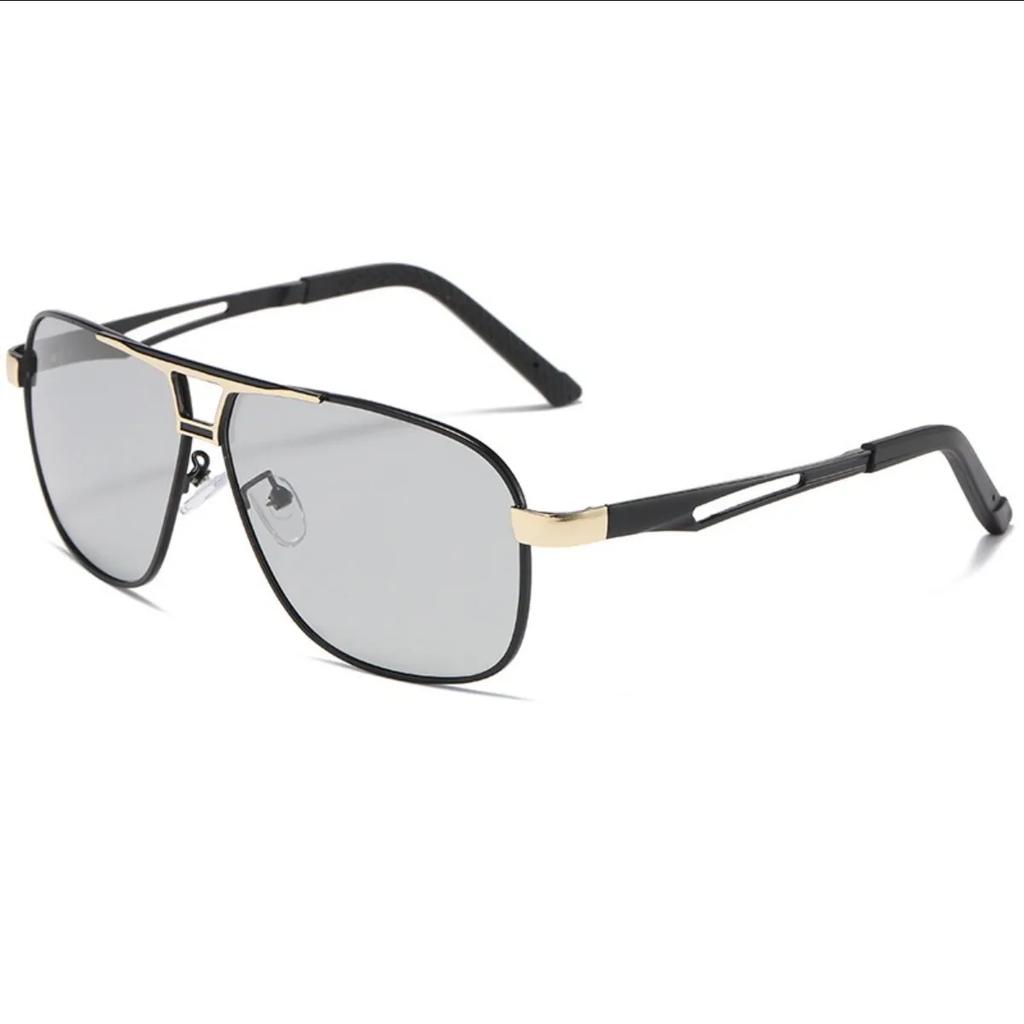 Men Driving Chameleon Sun Glasses for Day and Night Dual-use Male Color Change Lens Vision Polarized Photochromic Sunglasses