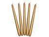 Metallized Taper Candle, Gold, 29Cm (1 Op. / 10 Pcs.)