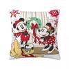 2026 Nové Vánoce Veselý Kreslený Mickey a Minnie Oboustranně Tištěný Čtvercový Povlak na Polštář Ložnice Obývací Pokoj Povlak na Polštář