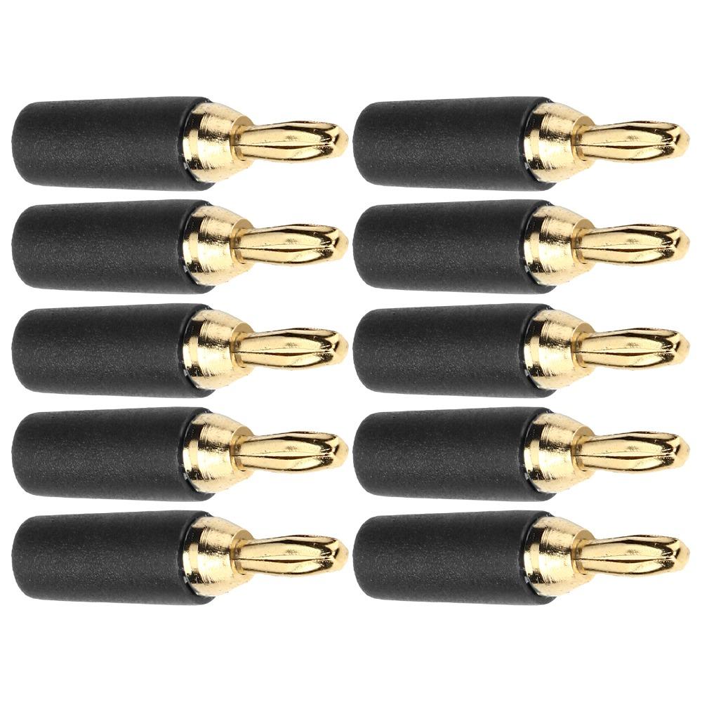 

10 PCS 30VAC/60VDC 10A Banana Plug Assortment 2.5mm Male Connector Accessory Set 2.5mm Socket чорний