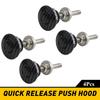 4x 3D Carbon Fiber Color Car Push Button Hood Quick Release Pins Bonnet Lock Clip Bumper Latch