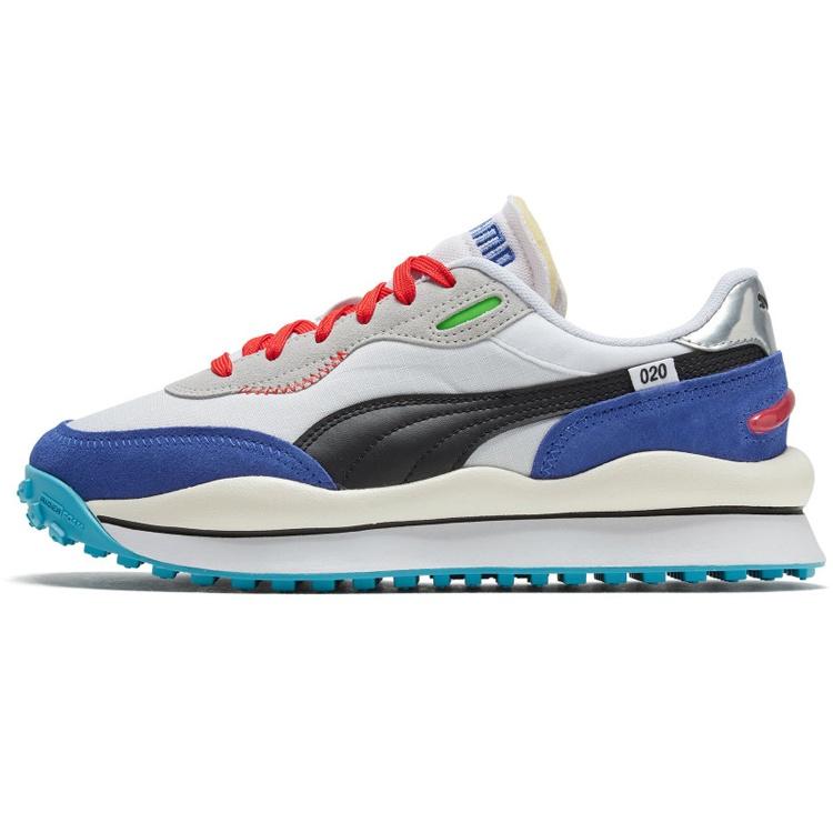 PUMA Style Rider Ride On  White Dazzling Blue  Men s 372839-01 EU 44.5