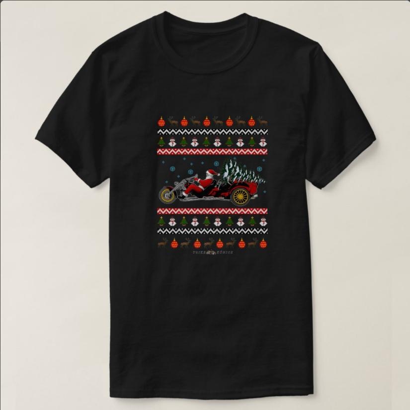Santa Claus Triker Funny Christmas Trike Sleigh TShirt 100 Cotton ONeck Short Sleeve Casual Mens Tshirt Xmas Streetwear S