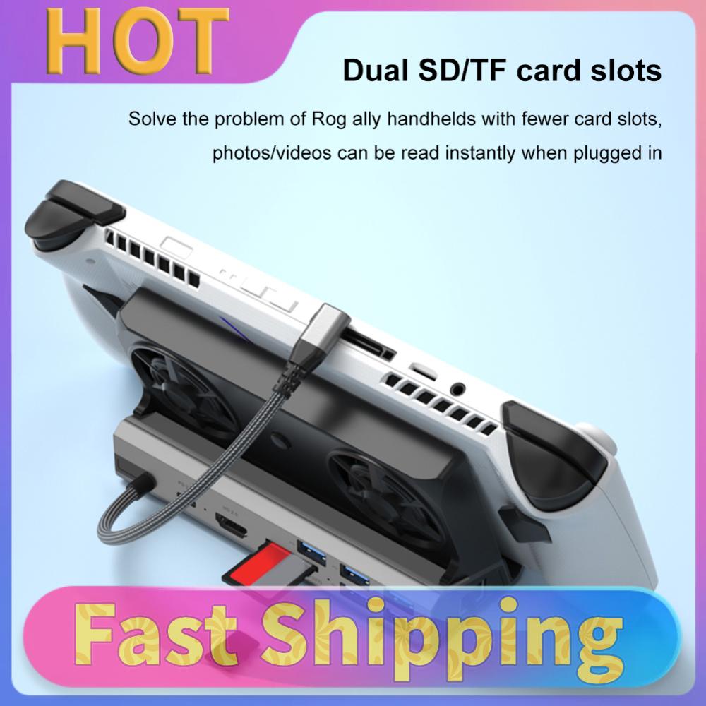 Docking Station HDMI-Compatible Hub Holder Dock 4K 60Hz USB Hub Gigabit Ethernet 1000Mbps Type C USB 3.0 2.0 RJ45 for Steam Deck