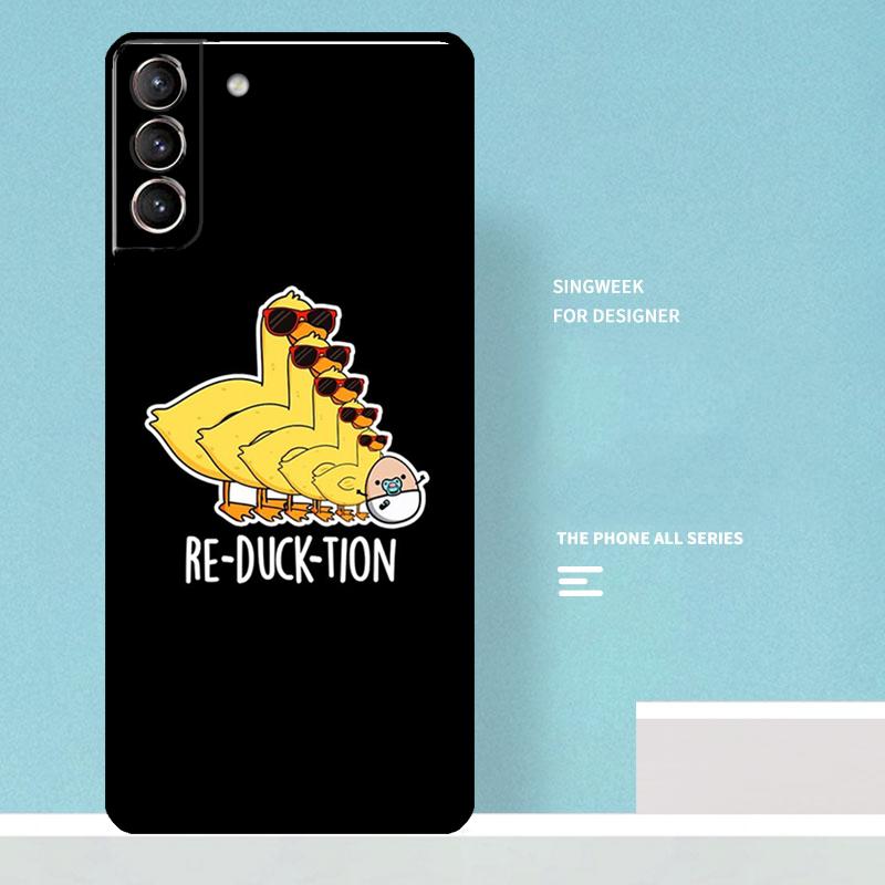 Funny Cartoon Duck Case For Samsung Galaxy S24 Ultra S20 S21 S22 S23 S25 Ultra S9 S10 Plus S25 FE Phone Cover