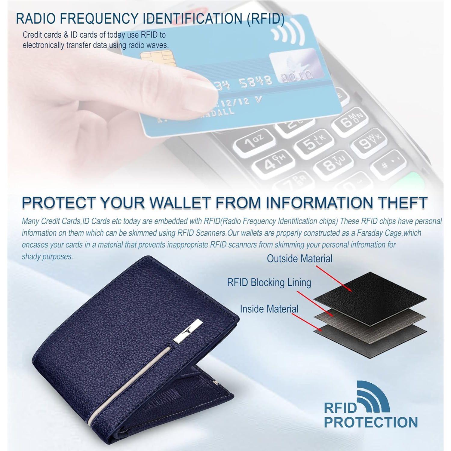 Мужской кожаный кошелек Stag Blue Sand синий/песочный — фото 7