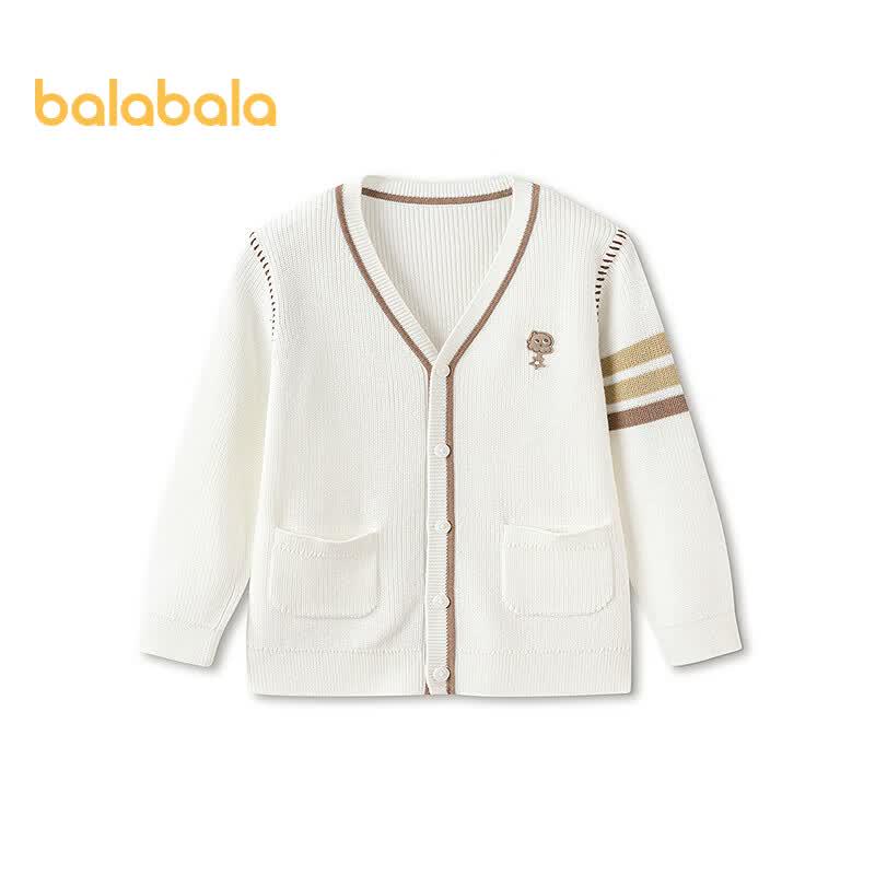 Balabala Boys' 2026 Autumn Cartoon V-Neck Cardigan