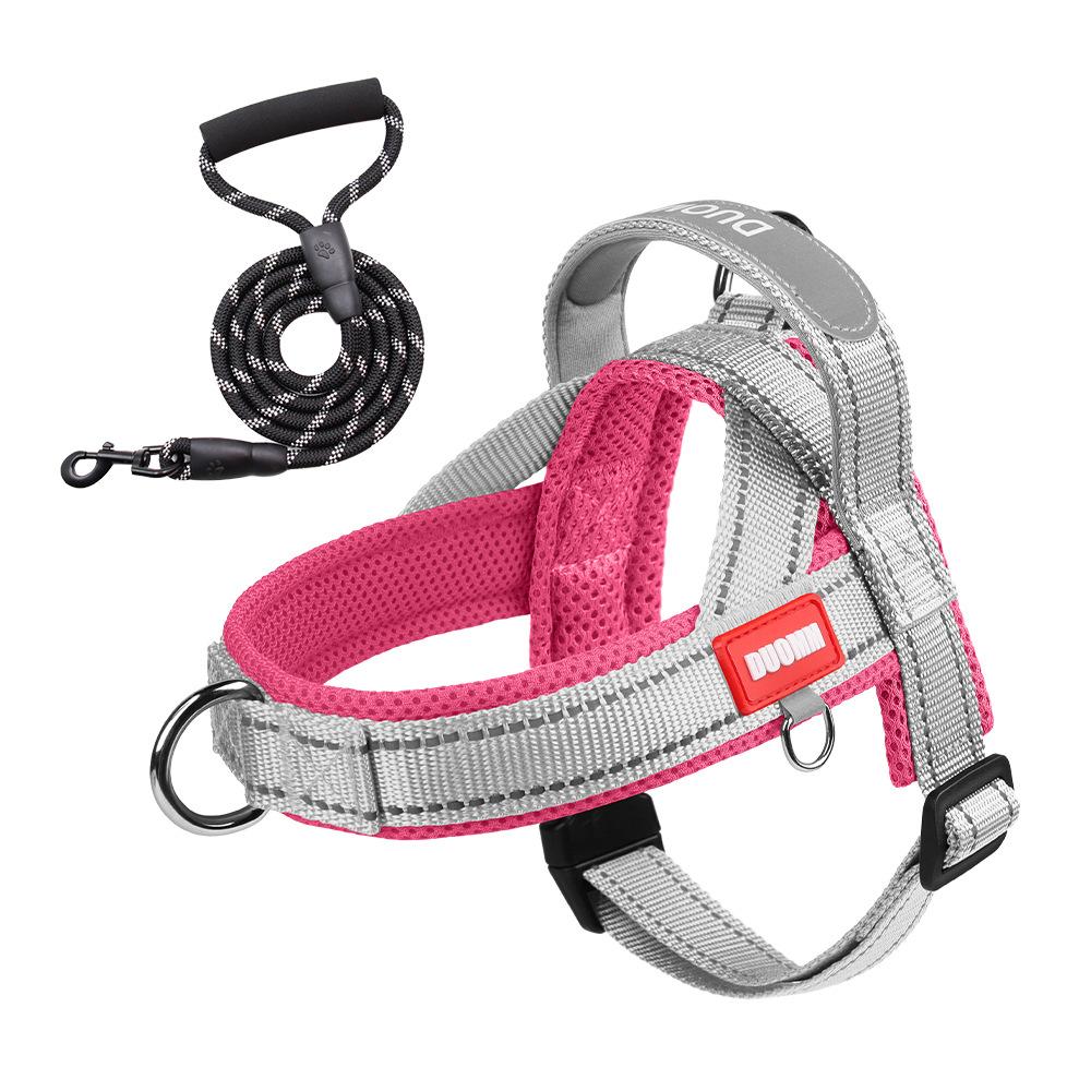 

Собачий поводок, шлейка для питомца, расширенная стропа, контрастная цветная вставка, не стесняет грудь и спину собаки, поводок для выгула собаки на улице S (recommended 8-6kg)