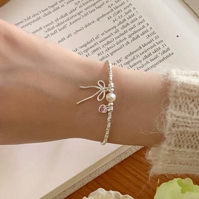 Niche Design Sense, Broken Silver Metal Bow, Love Bracelet, Female Sweet Personality, Versatile Temperament, Fashion Jewelry