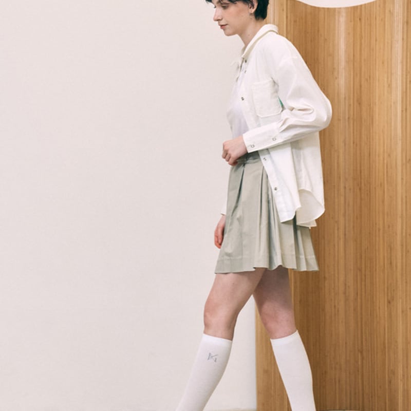 BERMUDAGRASS Basic Compression Knee Socks - WHITE