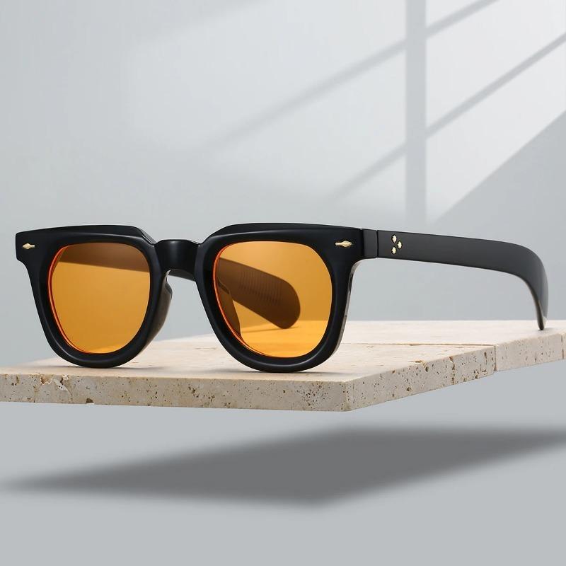 UV Protection Lightweight Comfortable Durable High Quality Retro Edgy Punk Trendy Square Shaped Male Sun Glasses