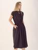 ACUD Front Cut Banding Dress_Brown