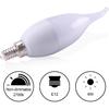 LED Flame Light Bulbs,3 Modes Fire Light Bulb E12 Base, Christmas Decorations Outdoor Indoor Home, Lights Bulbs (Yellow, 6Pack)