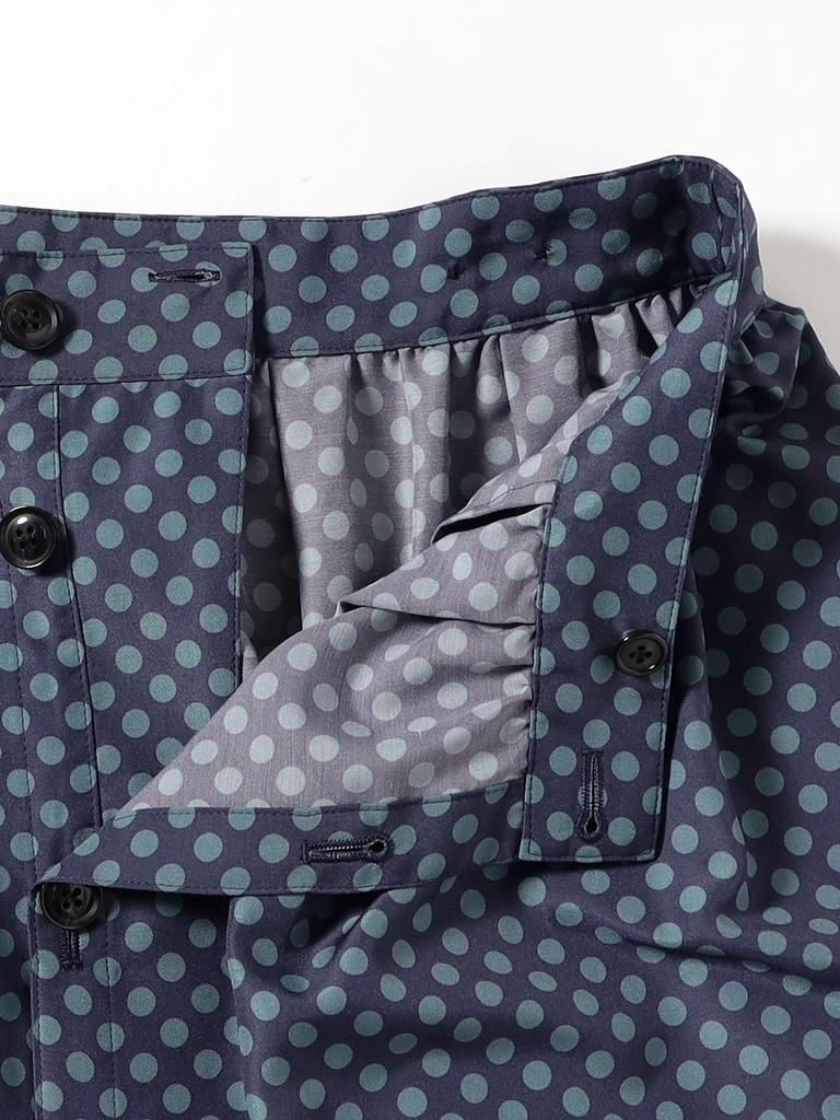 Beams Boy Women's Dotted Front Open Skirt, Navy, One Size, 13270128803