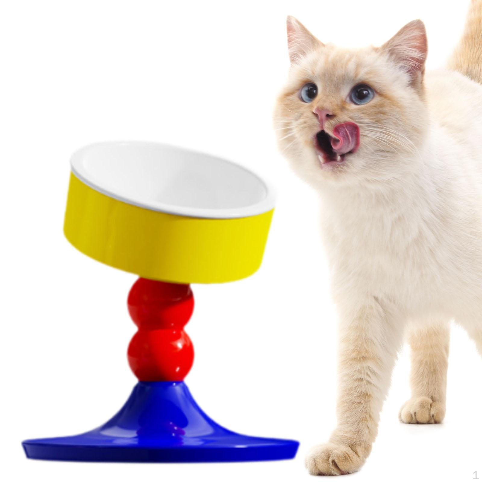 

Регулируемая миска для кошек, миска для воды для котят и мелких домашних животных yellow red blue