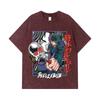 T-shirt Lavate 275 GSM 100% Cotone Record of Ragnarok V4 Stampa Beelzebub Unisex T-shirt Pesante in Cotone