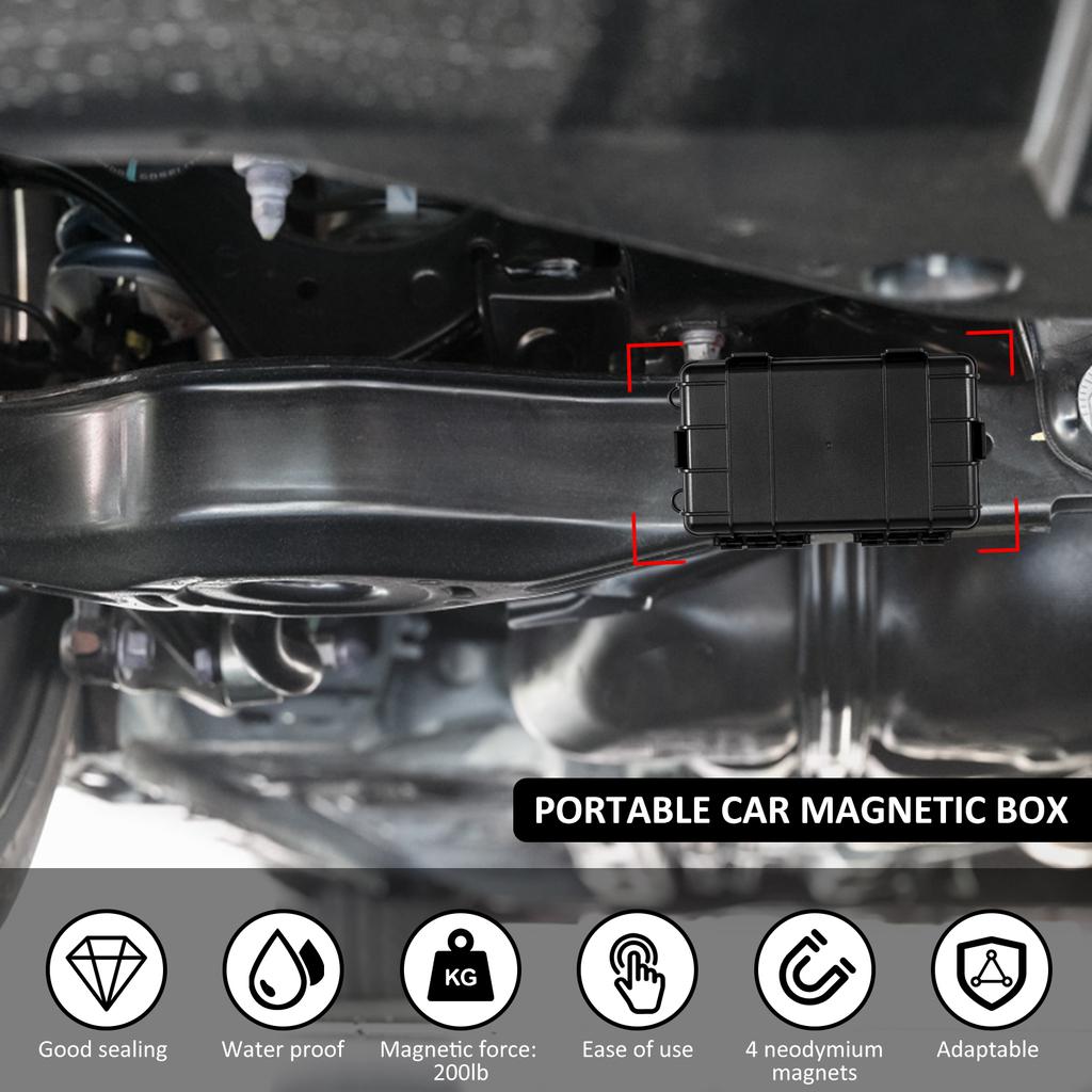 1/2PCS Upgraded New Magnetic Key Holder Box Waterproof & Dustproof Hide Car Key Box Under Car Magnet Key Storage for Outdoor Use