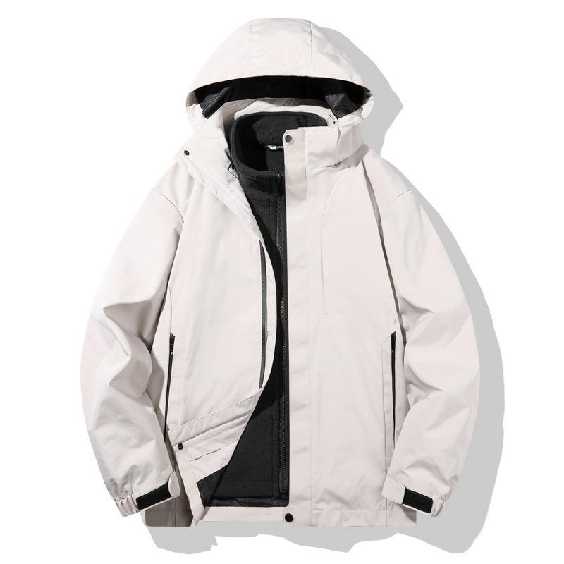 Down jacket men's winter jacket jacket removable liner goose down thickened three-proof fashion