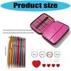 Tunisian Crochet Hook with Connector Cord, 12-Piece Color-Anodized Aluminum Set for Hoop-Filled Row, Garments, Rugs, and Home Decors