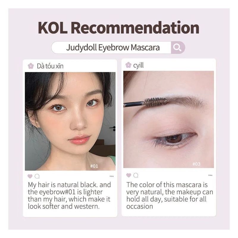 Judydoll - 2 IN 1 Eyebrow Mascara - 4 Colors