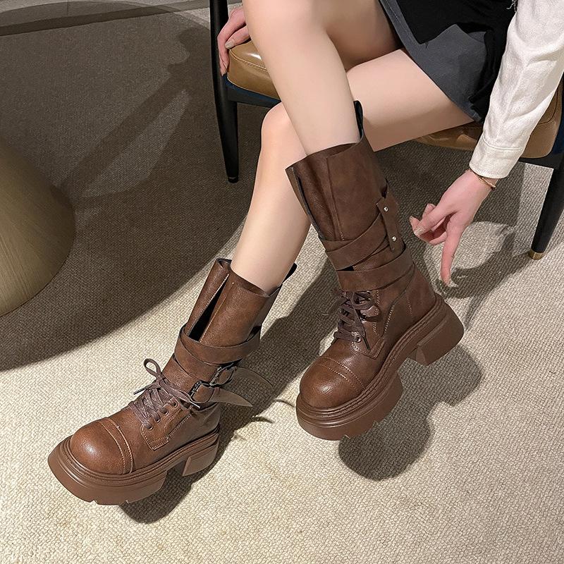 

Женские ретро не устающие ноги ботинки Мартина - удобные мягкие эластичные трендовые нескользящие износостойкие шикарные сто выдающихся туфли для увеличения роста 35