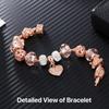 Roségoldene herzförmige Charm-Armbänder, Modeschmuck, Perlenarmband, Geburtstag, Weihnachten, Geschenke für Mädchen und Frauen