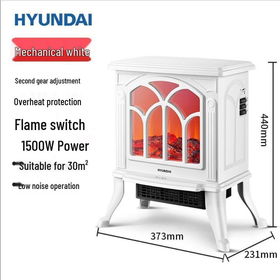 Smart Voice-Controlled 3D Flame Fan Heater: Rapid Heating & Energy-Saving Fireplace