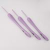 8Pcs Crochet Hook Set Plastic Knitting Needle Crochet Craft Yarns Weaving Tool with Ergonomic Grip Handle & Aluminum Tip