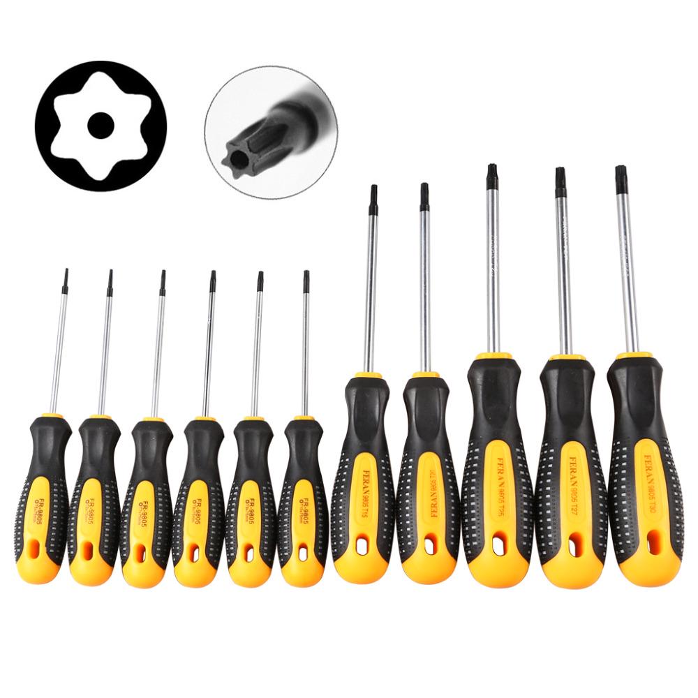 CR-V Security Hole Torx Screwdriver Combination Set Magnetic Screw Driver Bit T5-t30 Kit For Telephone Computer Repair Hand Tool