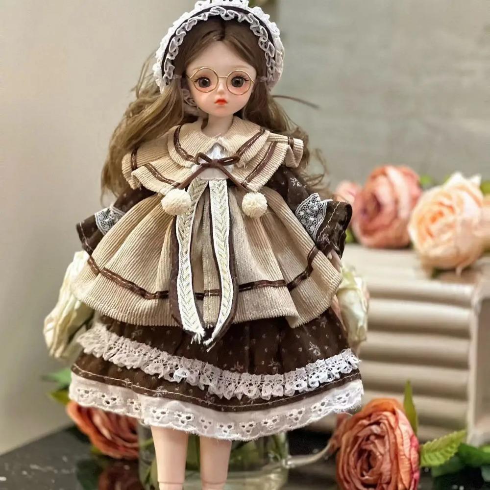 30cm Bjd Doll DIY Toys With Clothes Long Hair High Heel Princess Dress Up Doll Baby Girl  3D Eyes Beautiful Princess Accessories