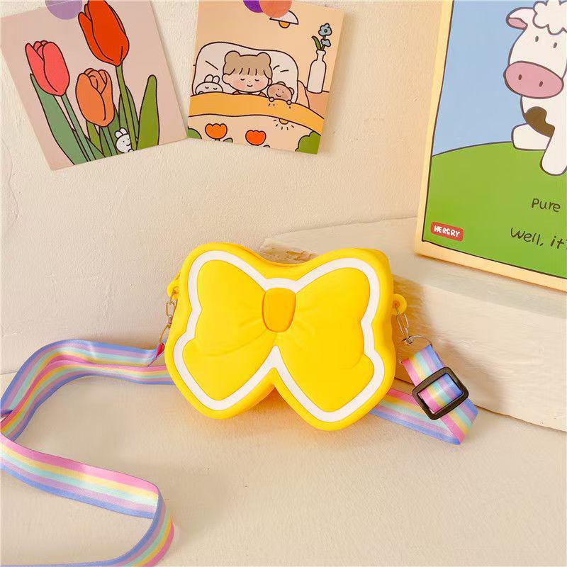 Entzückendes Cartoon-Kaninchen Silikon-Münzfach & Umhängetasche für kleine Mädchen