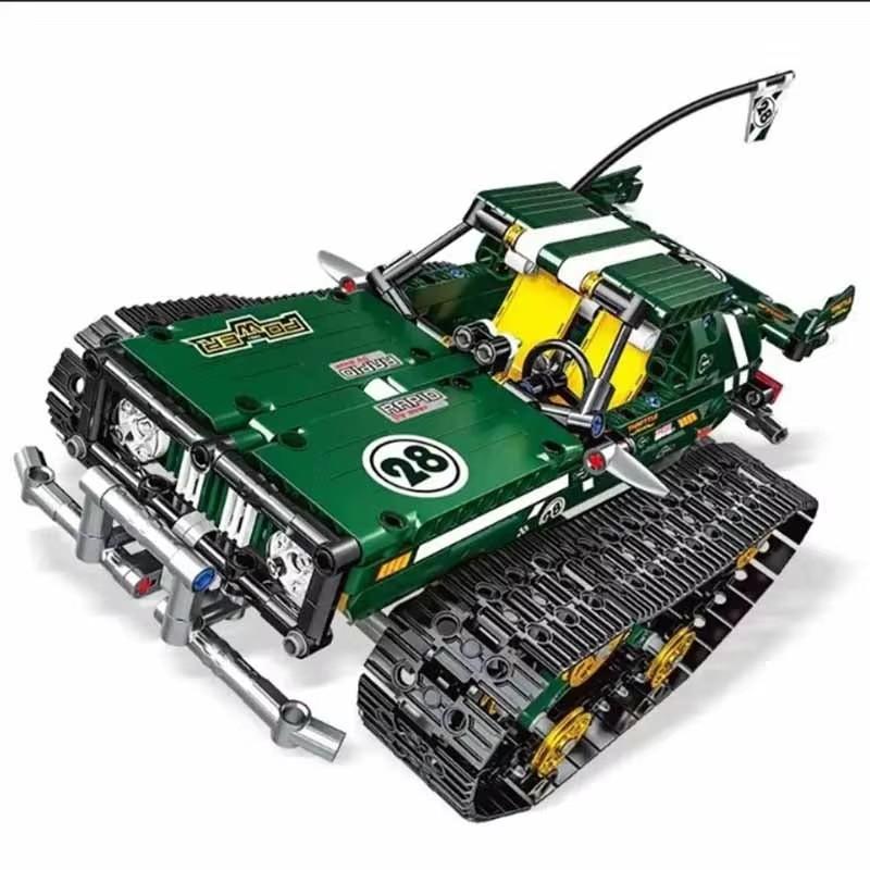 

626 деталей Модель Зеленый Внедорожник с Гусеничным Интеллектуальным Транспортом Сборка DIY Строительные Блоки Детские Головоломки Игрушки Подарок